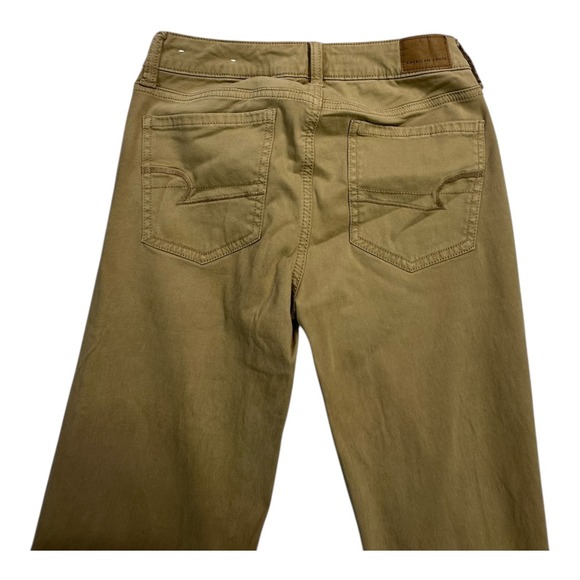 American Eagle Outfitters Womens Khaki Super Stretch Skinny Pants Size 0 Regular - Picture 4 of 10